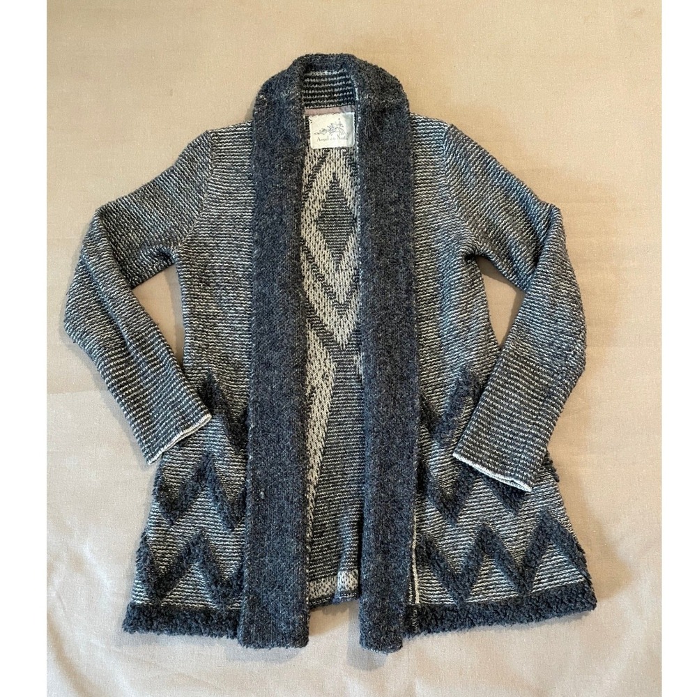 Anthropologie Angel of the North Cardigan M Chunky Knit Boho Earthy Southwest
